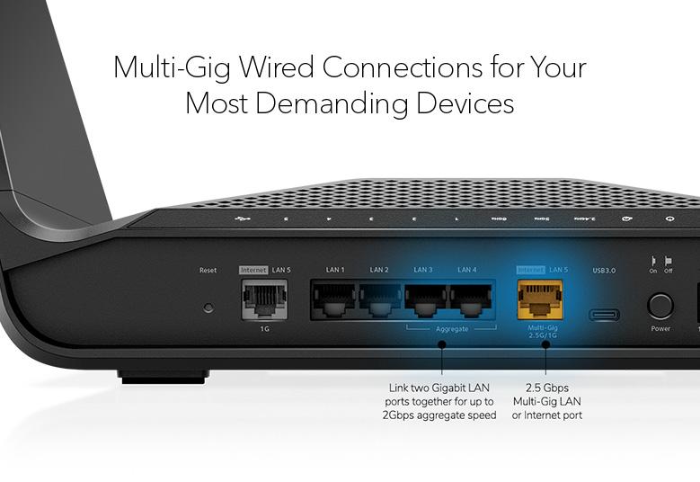 NETGEAR Nighthawk Tri-Band Wifi 6E Router 7.8GBps AXE7800 WiFi Router (RAXE300-100APS)