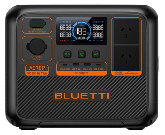 BLUETTI AC70P Portable Power Station | 1000W 864Wh