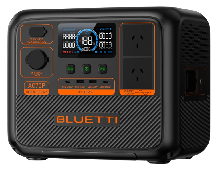 BLUETTI AC70P Portable Power Station | 1000W 864Wh