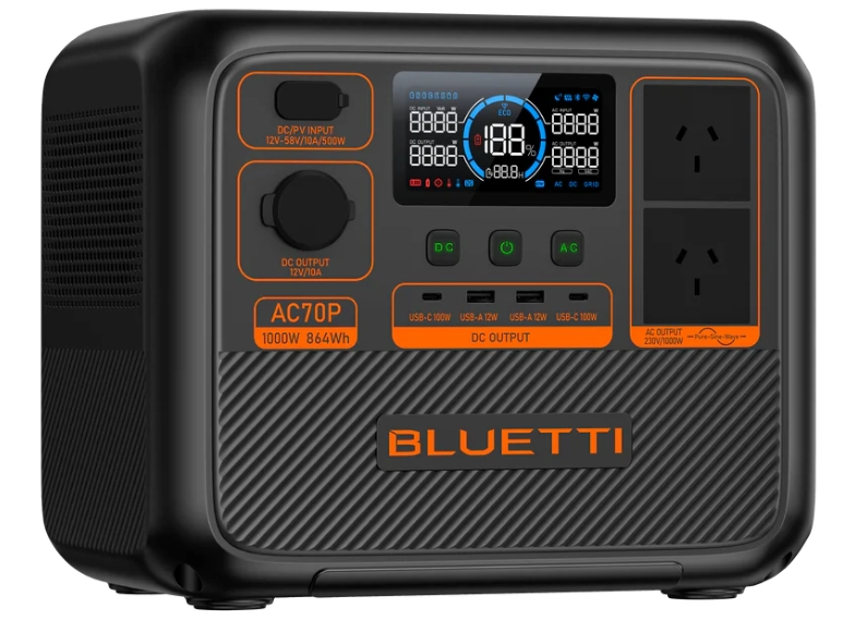 BLUETTI AC70P Portable Power Station | 1000W 864Wh