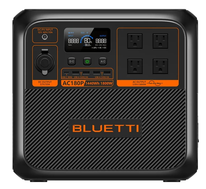 BLUETTI AC180P Portable Power Station | 1,800W 1,440Wh