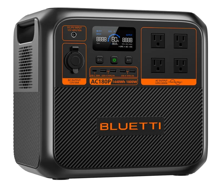 BLUETTI AC180P Portable Power Station | 1,800W 1,440Wh