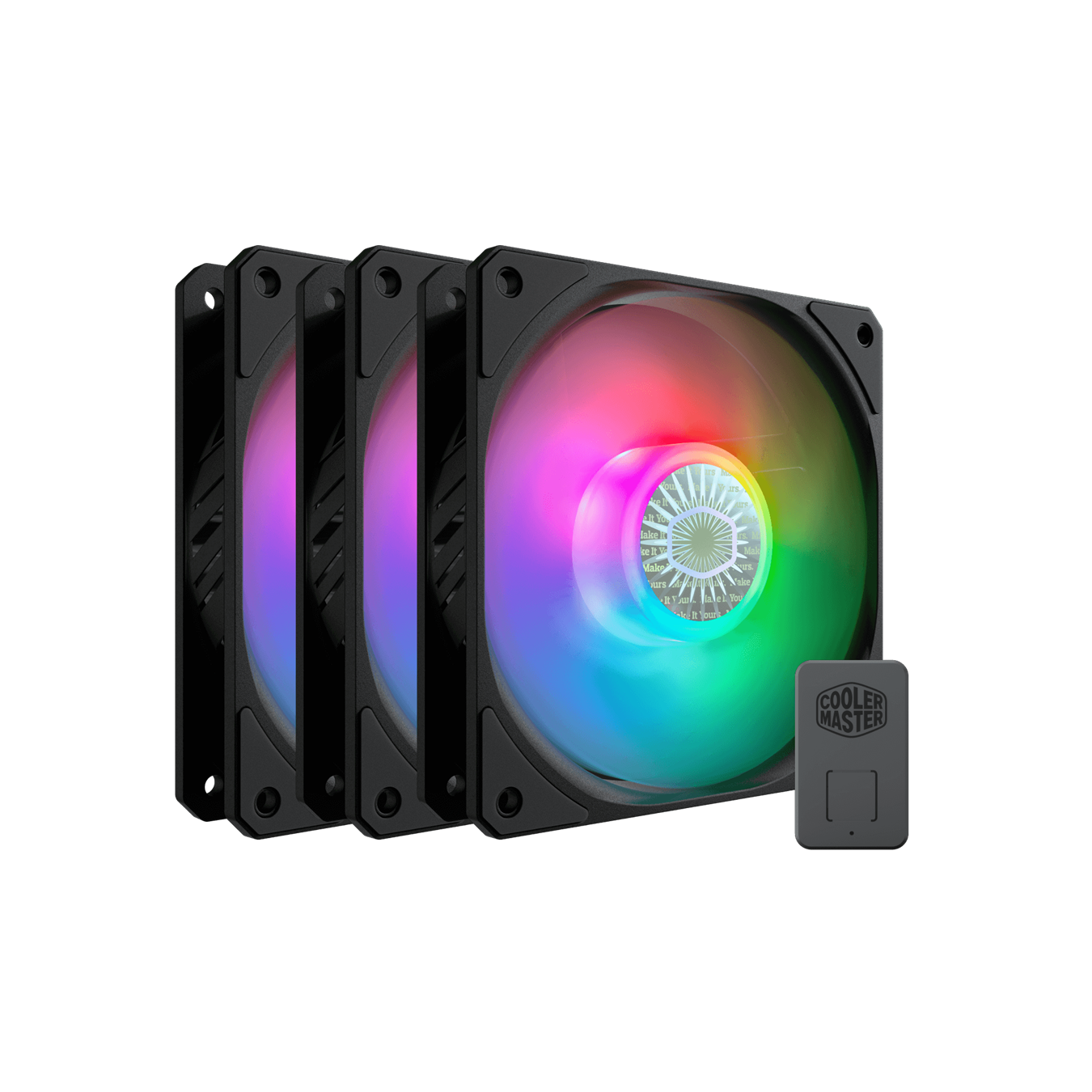 Cooler SICKLEFLOW 120 ARGB 3IN1 Square Frame Fan, ARGB 3-Pin Customizable LEDS, Air Balance Curve Blade, Sealed Bearing, 120mm PWM Control for Computer Case & Liquid Radiator (MFX-B2DN-183PA-R1)