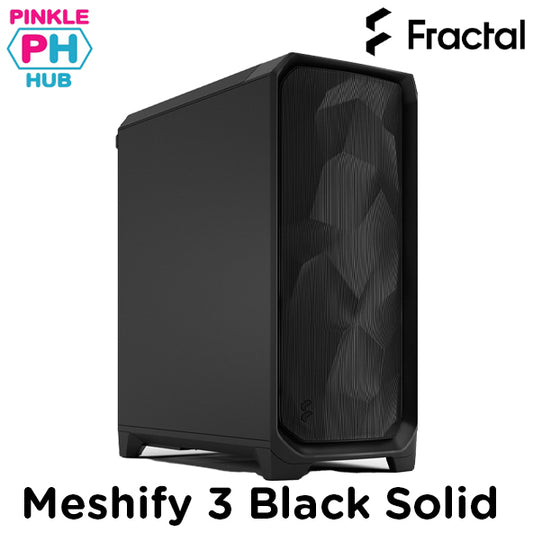 Fractal Meshify 3 Black Solid/ White TG Light Tint / Black TG Light Tint Case