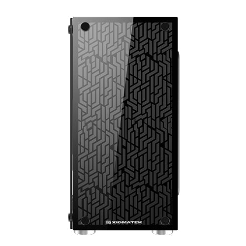 XIGMATEK NYX ARGB M-ATX CASE - EN45822 M-ATX, USB3.0x1 & 2.0x2, Left & Front TG,Front TG Silk Print, 3PCS XDS120 ARGB Fan w LED Switch