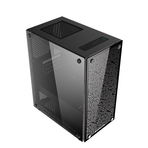 XIGMATEK NYX ARGB M-ATX CASE - EN45822 M-ATX, USB3.0x1 & 2.0x2, Left & Front TG,Front TG Silk Print, 3PCS XDS120 ARGB Fan w LED Switch