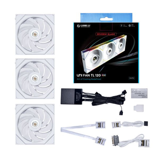 LIAN LI Reverse UNI FAN TL 120 Triple Pack (12RTL3B.00/12RTL3W.00)
