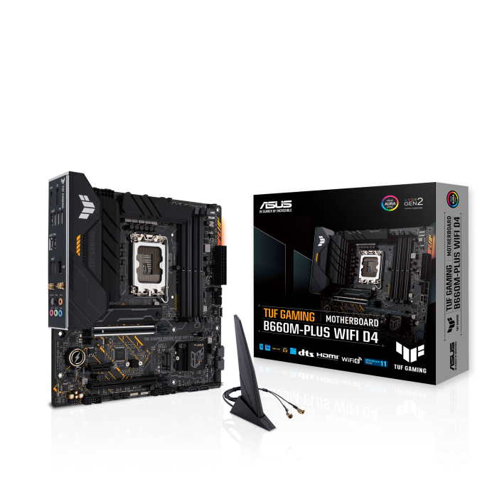 ASUS TUF GAMING B660M-PLUS WIFI D4, Intel® LGA 1700 socket: Ready for 13th & 12th Gen Intel Core™ processors ,PCIe 5.0 slot, PCIe 4.0 M.2 slots
