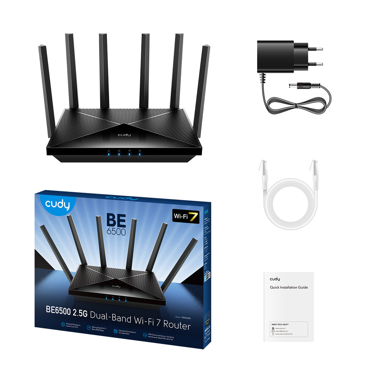 CUDY BE6500 2.5G Wi-Fi 7 Mesh Router