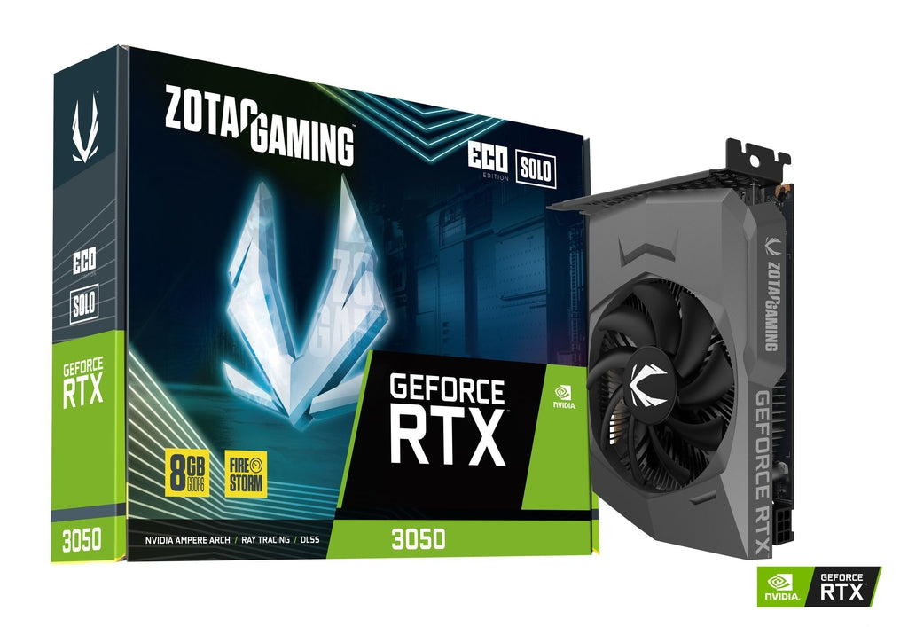 Zotac RTX 3050 Eco Solo, 8GB GDDR6, 3xDP, 1xHDMI