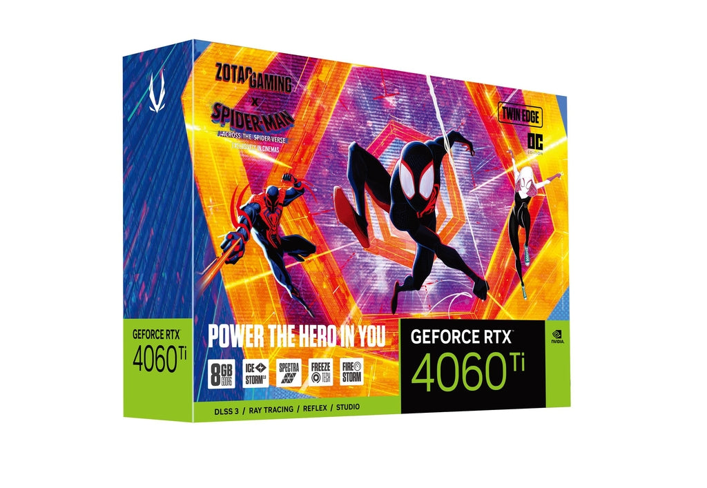 Zotac Gaming GeForce RTX 4060 Ti 8GB Twin Edge OC SPIDER-MAN™: Across the Spider-Verse Bundle ZT-D40610H-10SMP