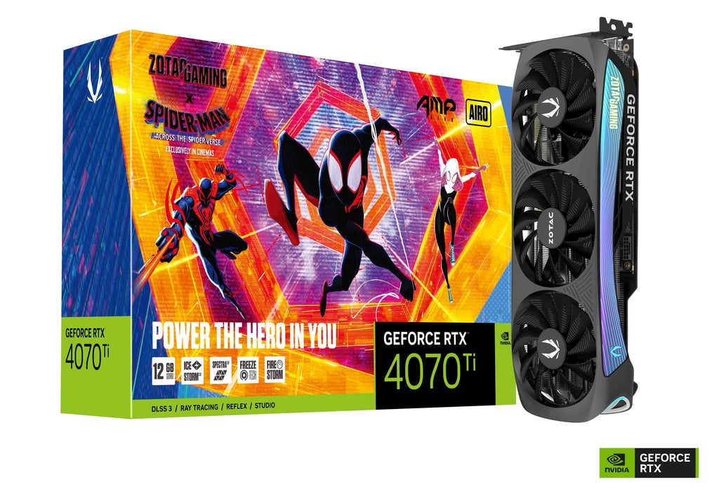 Zotac Gaming GeForce RTX 4070 Ti AMP AIRO SPIDER-MAN™: Across the Spider-Verse Bundle ZT-D40710F-10SMP