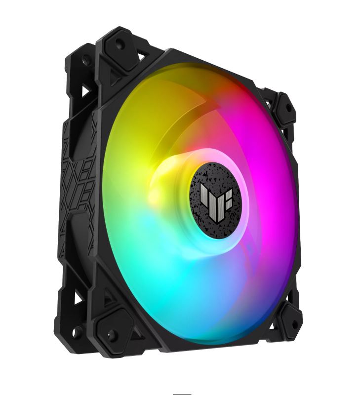 ASUS TUF Gaming TF120 ARGB Fan - Single Pack, Anti-vibration pads,Aura Sync compatibility, PWM control. Class-leading airflow, and low noise levels