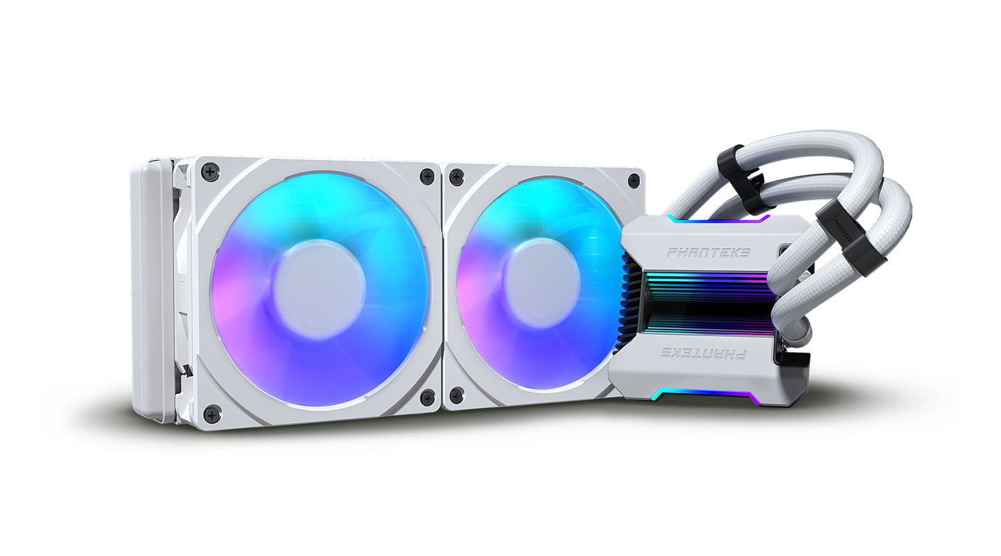 Phanteks Glacier One 240 MPH D-RGB AIO Liquid CPU Cooler with Halos Fan Frame Infinity Mirror Pump Cap Design (PH-GO240MPH)