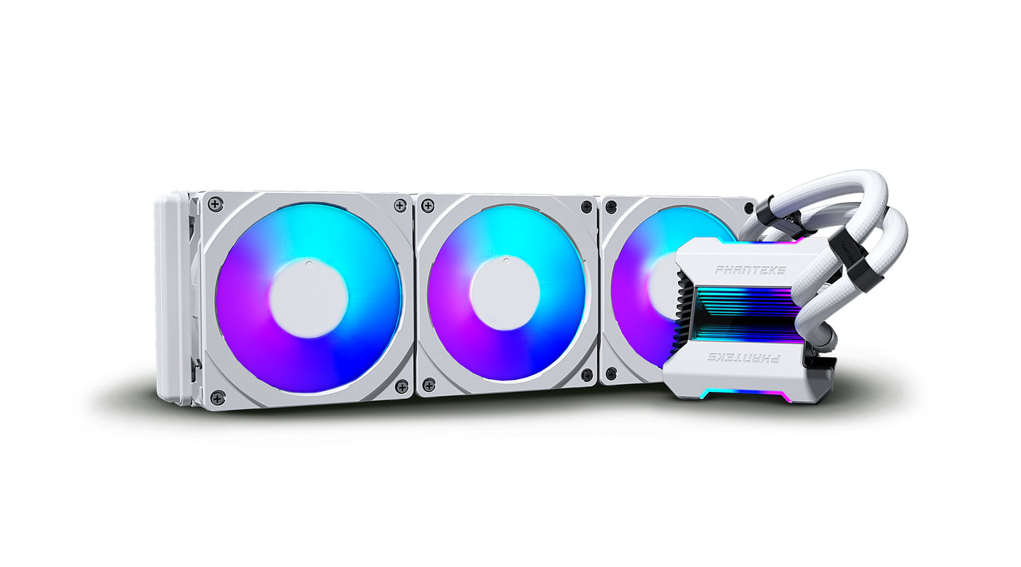 Phanteks Glacier One 360 MPH D-RGB AIO Liquid CPU Cooler with Halos Fan Frame Infinity Mirror Pump Cap Design (PH-GO360MPH)