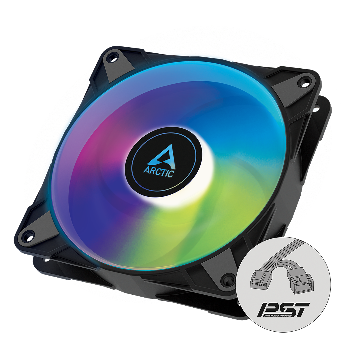 ARCTIC P12 PWM PST A-RGB 0dB (Black) - (ACFAN00231A)