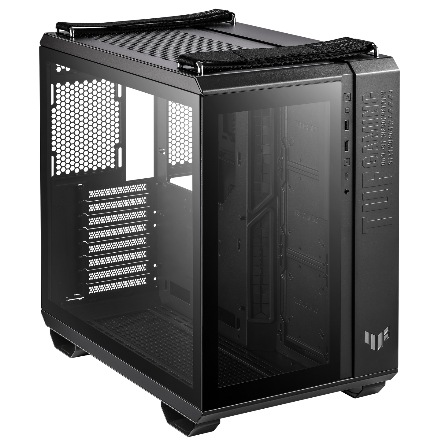 ASUS TUF Gaming GT502 Dual Chamber Chassis,Front Panel High-Speed USB Type-C,Tool-Free Side Panels