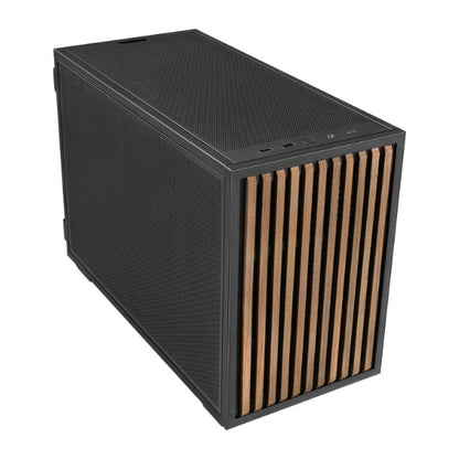 LIAN LI B4-mATX  2 Slim Fans,Wood | 2 Pre-Installed 120mm Slim Top Fans