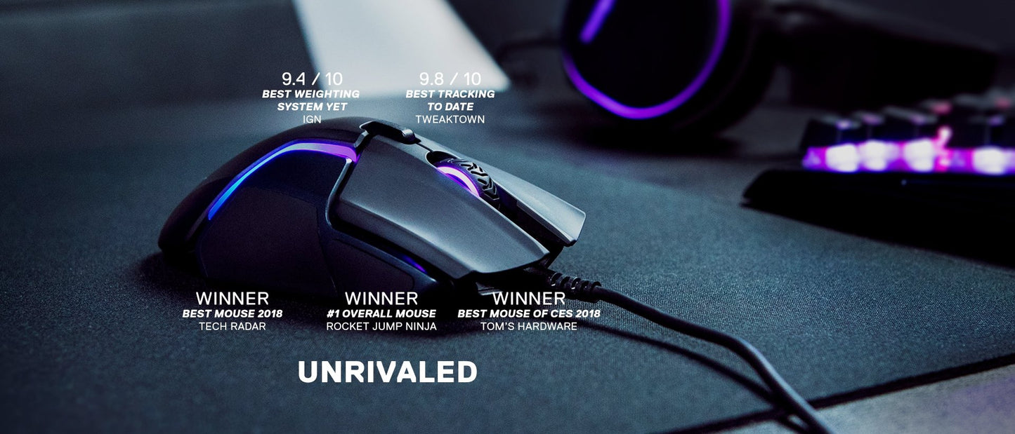 Steel Series RIVAL 600 Precision Esports Mouse with Dual Sensor Lift Detection (62446)