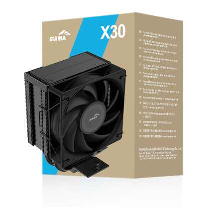 SAMA X30 Single Tower CPU Cooler - Black