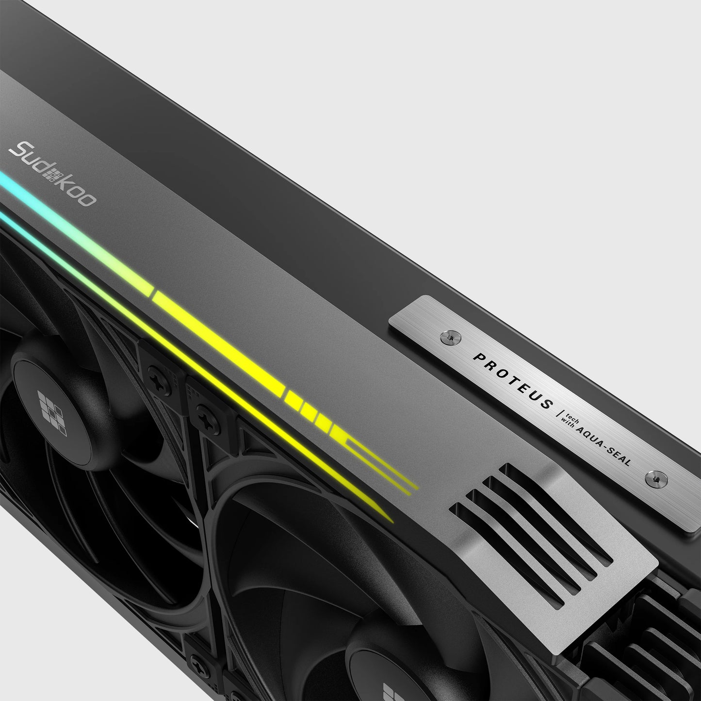 SUDOKOO PROTEUS 360 - 360mm AIO LCD CPU Cooler with Customizable 3.4" Digital Display - Black