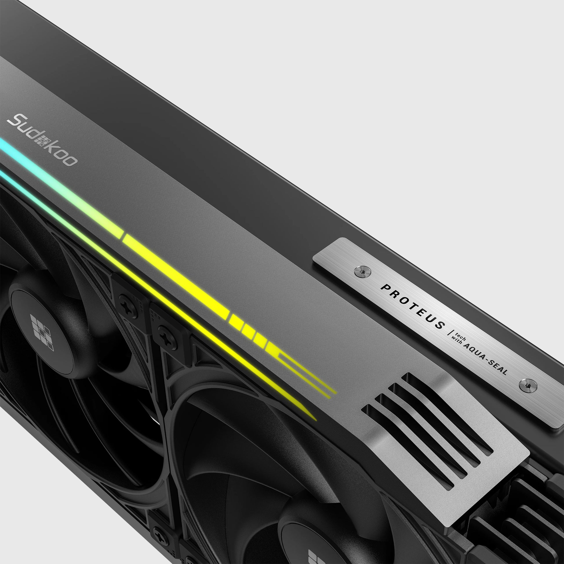 SUDOKOO PROTEUS 360 - 360mm AIO LCD CPU Cooler with Customizable 3.4" Digital Display - Black
