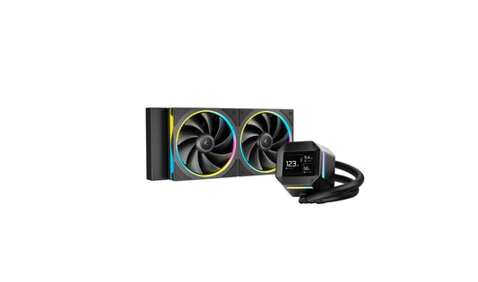 Deepcool LM240 Black 240mm 6th Gen ARGB Liquid Cooler with 2.4" LCD Screen
