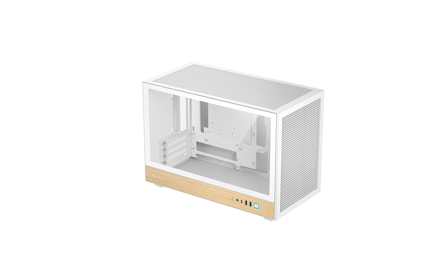 Deepcool CH260 Wood with tempered glass Micro ATX White