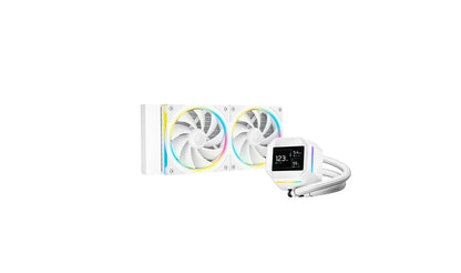 Deepcool LM240 White 240mm 6th Gen ARGB Liquid Cooler with 2.4" LCD Screen