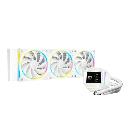DEEPCOOL LM360 360mm ARGB Liquid Cooler with 2.4" LCD Screen - Black | White