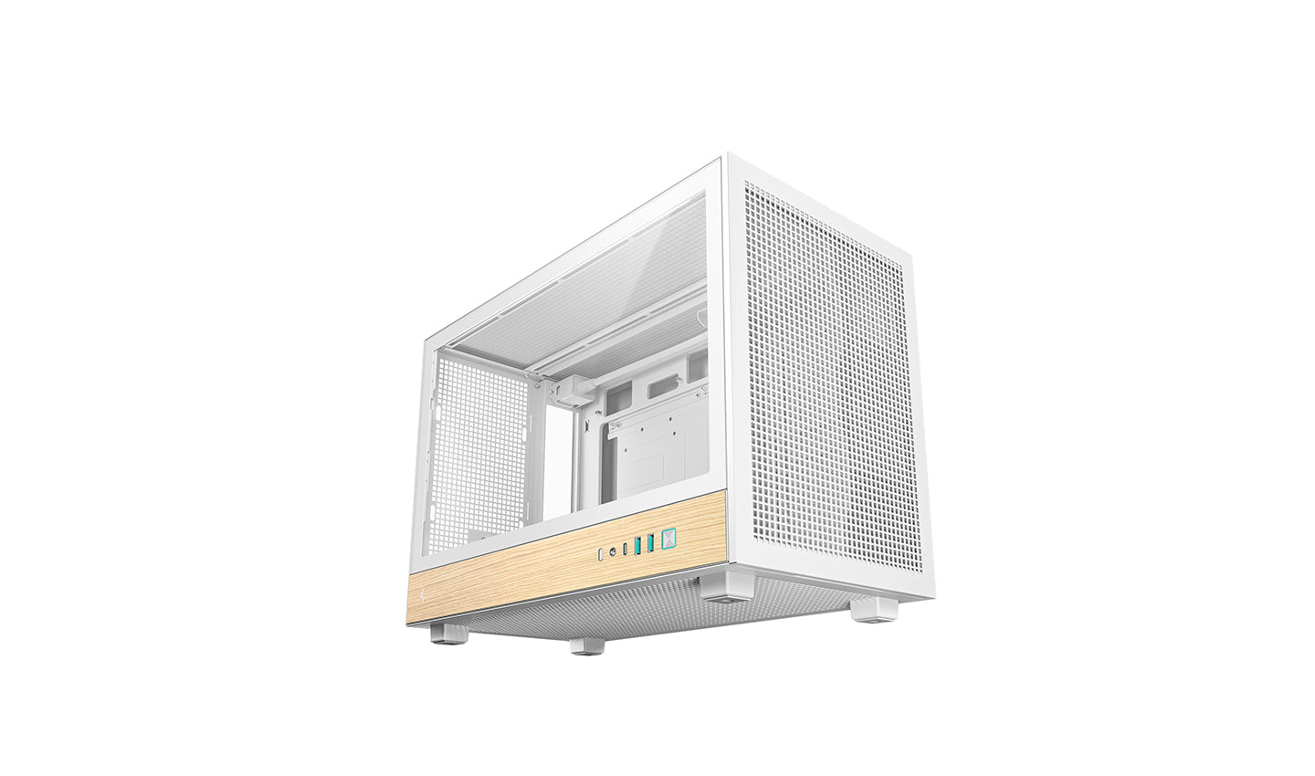 Deepcool CH260 Wood with tempered glass Micro ATX White