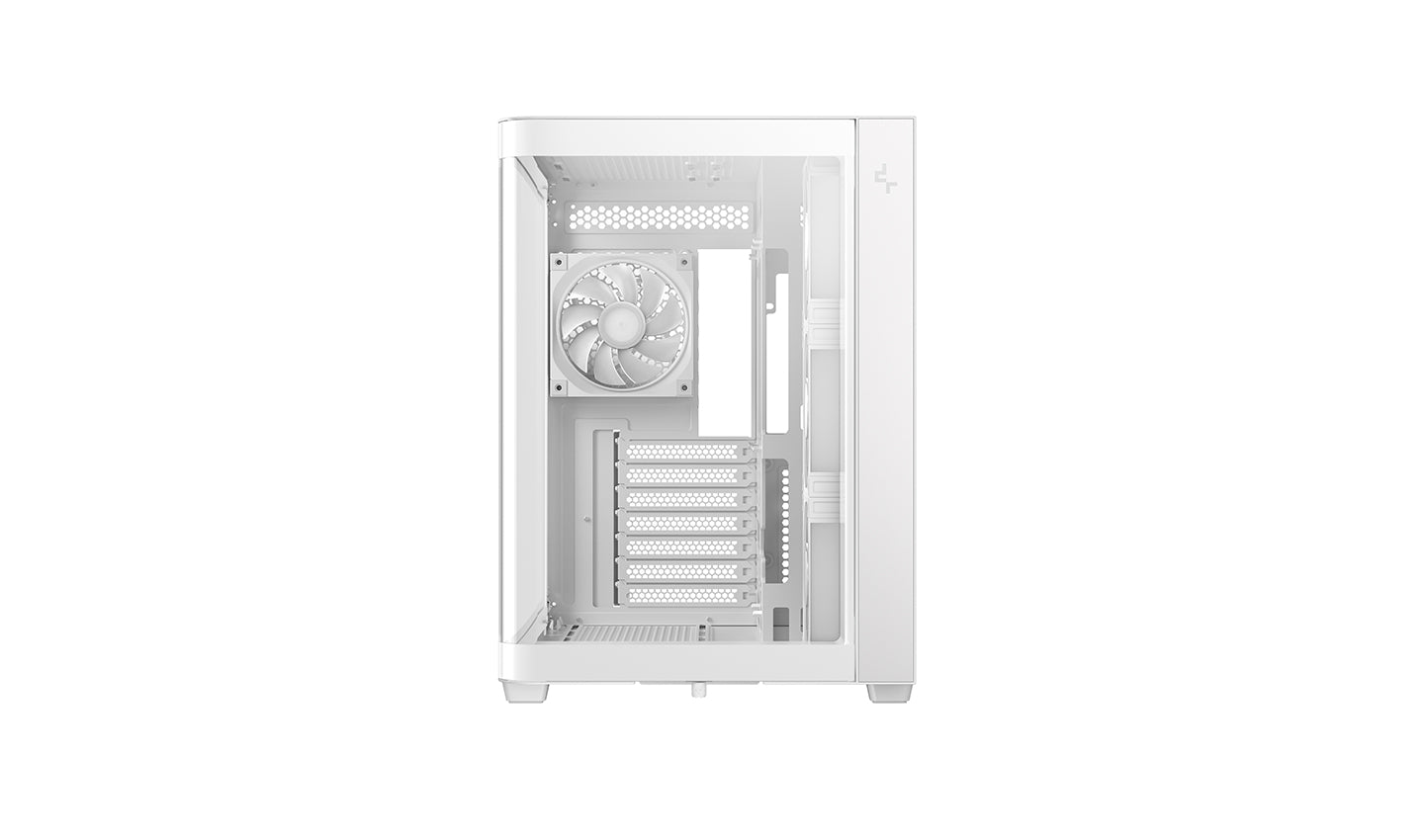 DeepCool CG530U 4F White Panoramic Curved Glass Dual Chamber ATX PC Case