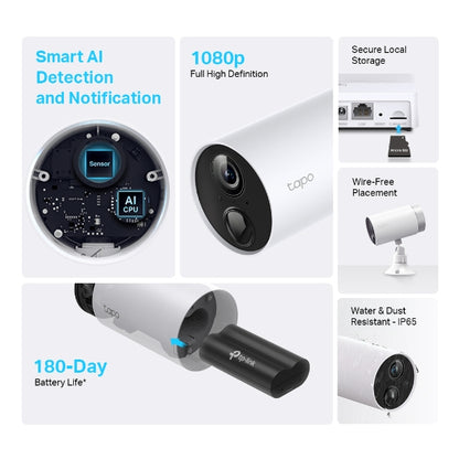 Tp-Link Tapo C400S2 I Smart Wire-Free Security Camera System, 2-Camera System