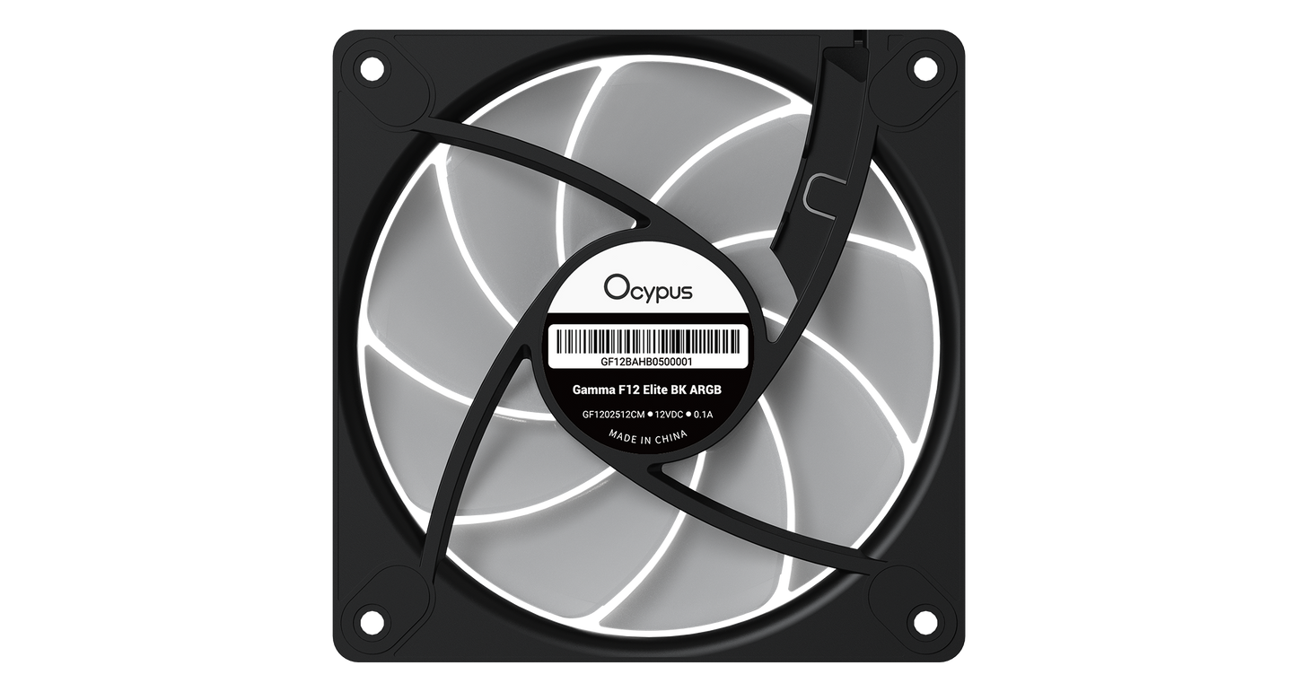 OCYPUS GAMMA F12 ELITE WHITE/ BLACK ARGB FAN