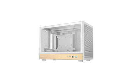 Deepcool CH260 Wood with tempered glass Micro ATX White
