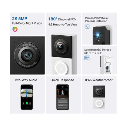 Tp-Link Tapo D130 I Tapo Smart Wired Video Doorbell