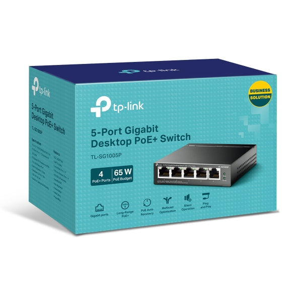 Tp-Link TL-SG1005P I 5-Port Gigabit Desktop Switch with 4-Port PoE+