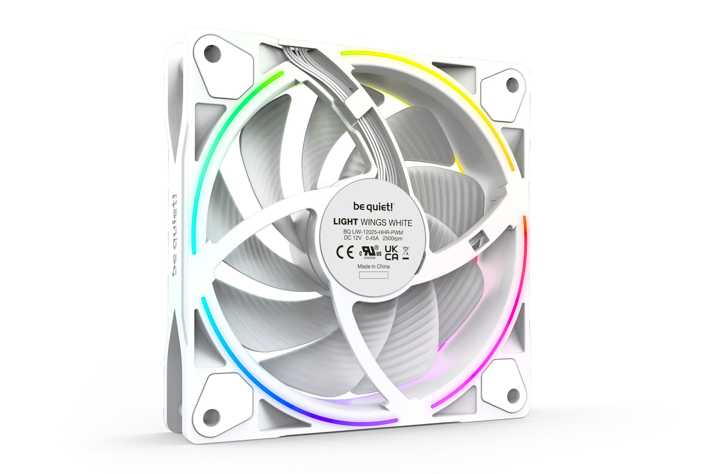 Be Quiet LIGHT WINGS WHITE 120mm PWM Triple-Pack (BL100)