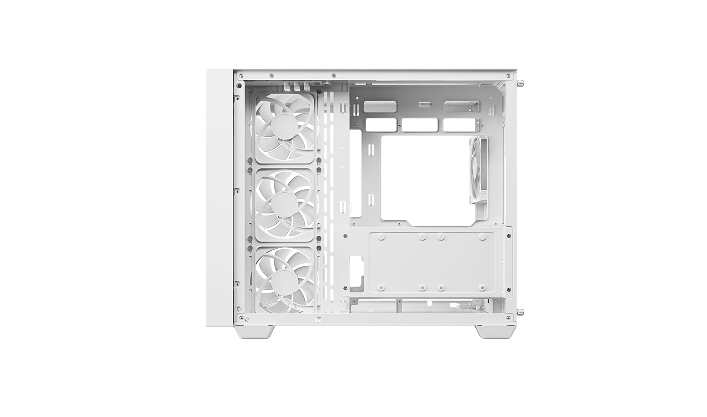 DeepCool CG530U 4F White Panoramic Curved Glass Dual Chamber ATX PC Case