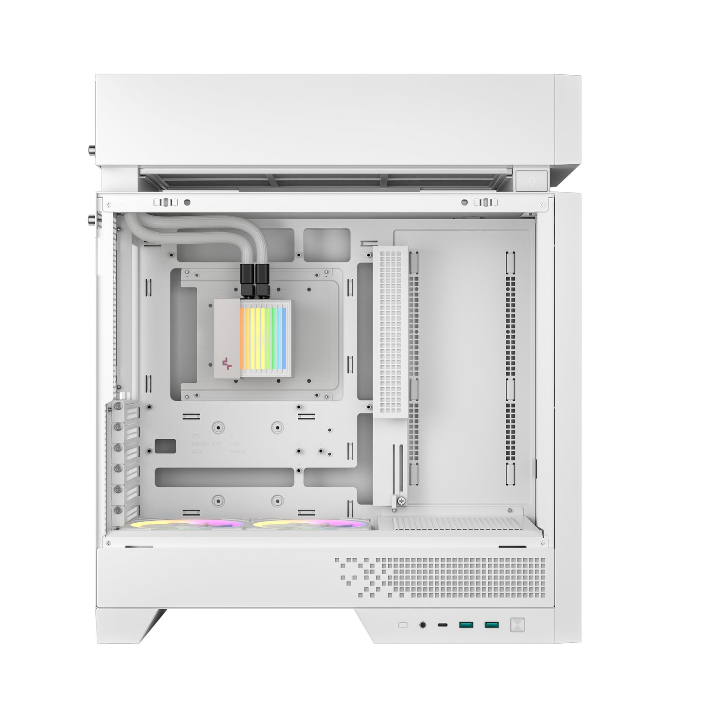 DeepCool CL6600 ATX Case with 360mm ARGB Liquid Cooler White