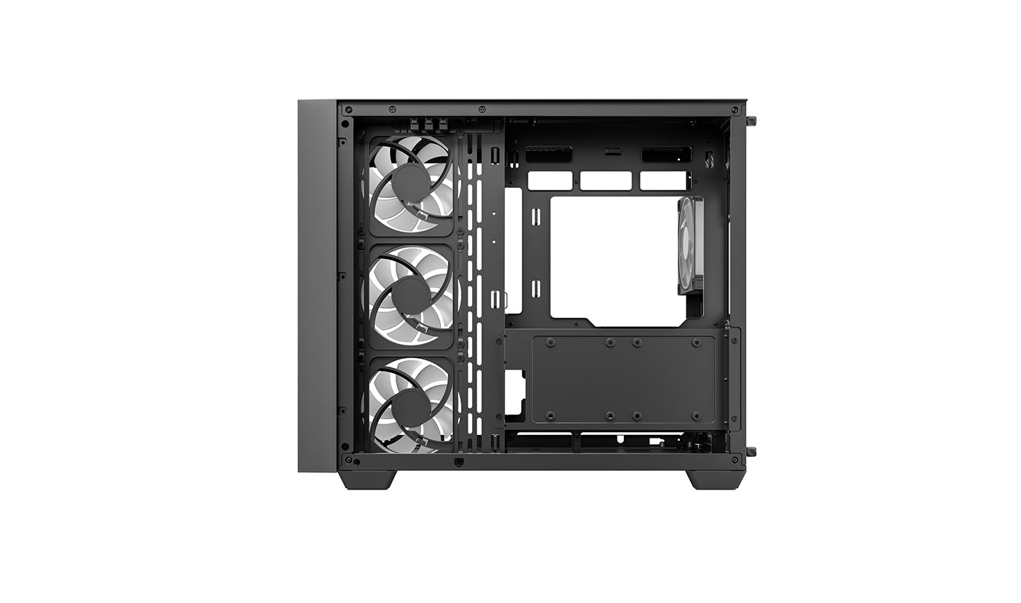 DeepCool CG530U 4F Black Panoramic Curved Glass Dual Chamber ATX PC Case
