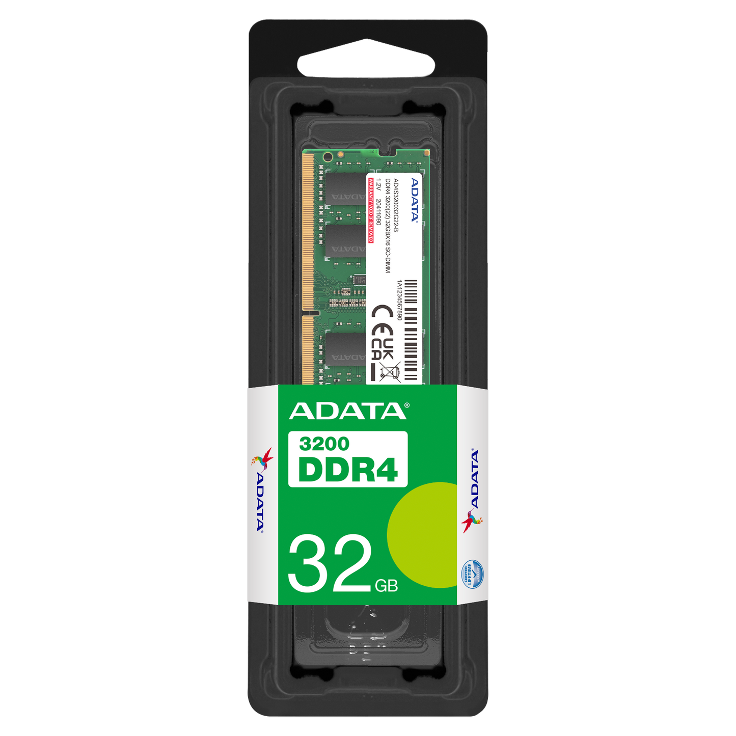 ADATA 32GB Premier DDR4 3200 SO-DIMM Memory Module  (AD-AD4S320032G22-SGN)