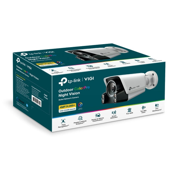 Tp-Link VIGI C340S(4mm) I VIGI 4MP Outdoor ColorPro Night Vision Bullet Network Camera