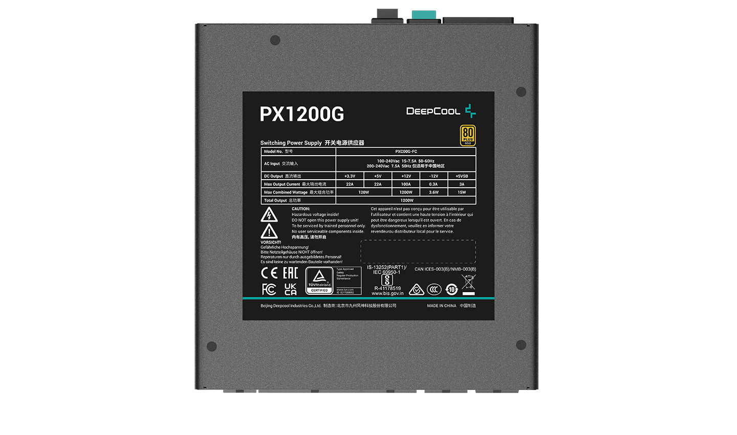 DEEPCOOL PX1200G 80Plus GOLD/Cybenetics_Platinum ATX12V V3.0 Power Supply (R-PXC00G-FC0B-US)