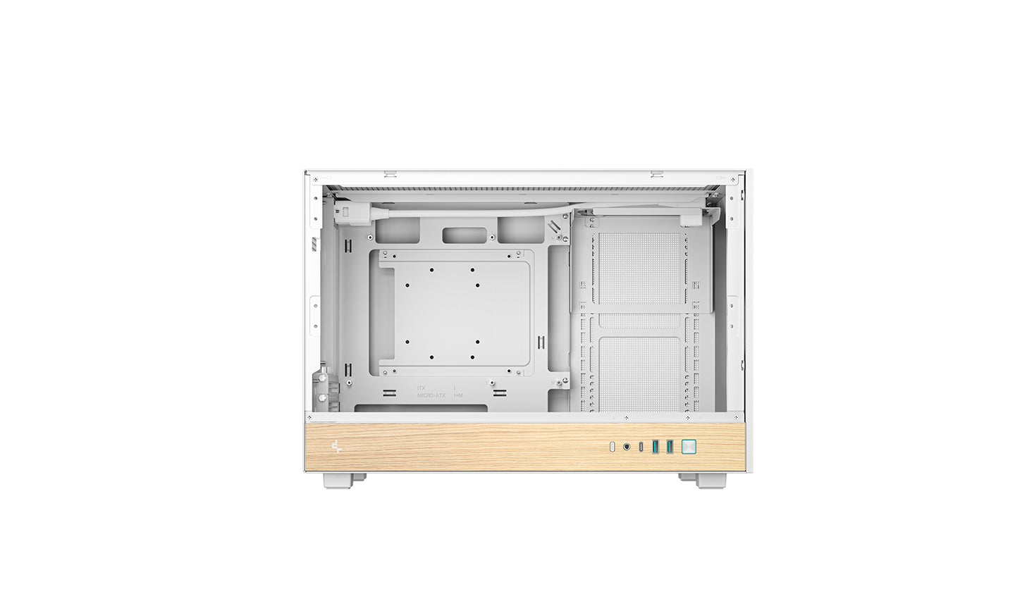 Deepcool CH260 Wood with tempered glass Micro ATX White