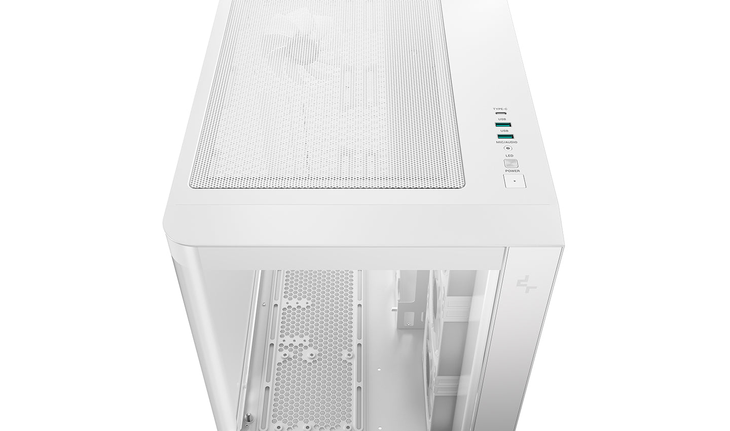 DeepCool CG530U 4F White Panoramic Curved Glass Dual Chamber ATX PC Case