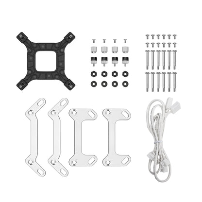 DEEPCOOL LM360 360mm ARGB Liquid Cooler with 2.4" LCD Screen - Black | White