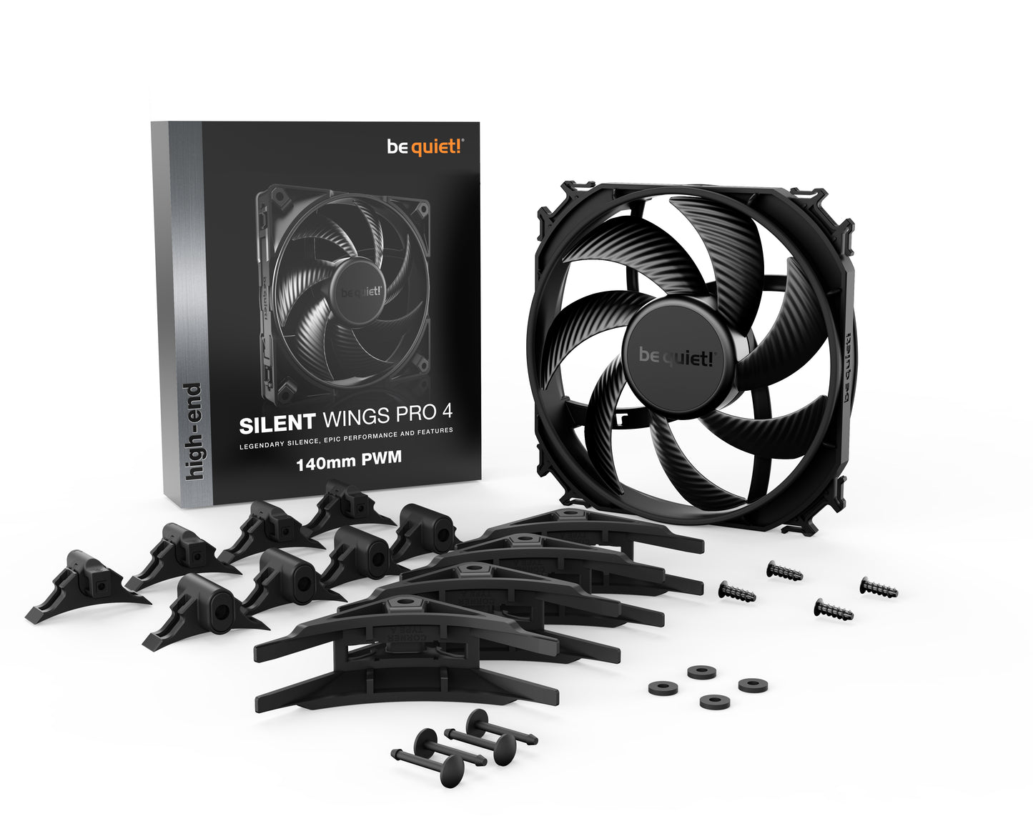 Be Quiet SILENT WINGS PRO 4 140mm PWM Legendary silence, epic performance and features (BL099)