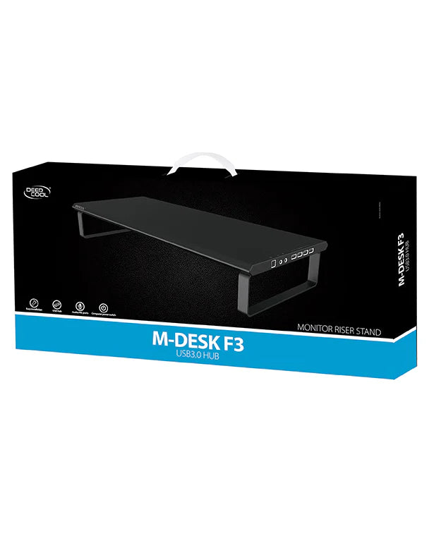 Deepcool M-DESK F3 HUB (USB 3.0) Monitor Stand (DP-MS-MDF3-BKD3)