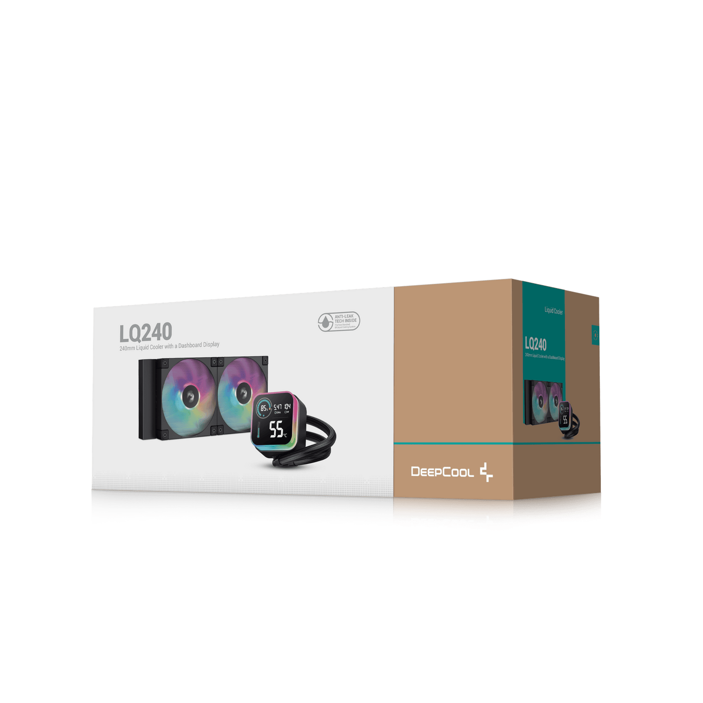 DEEPCOOL LQ240 240mm All-In-One ARGB CPU Cooler  w/ LCD SCREEN - Black